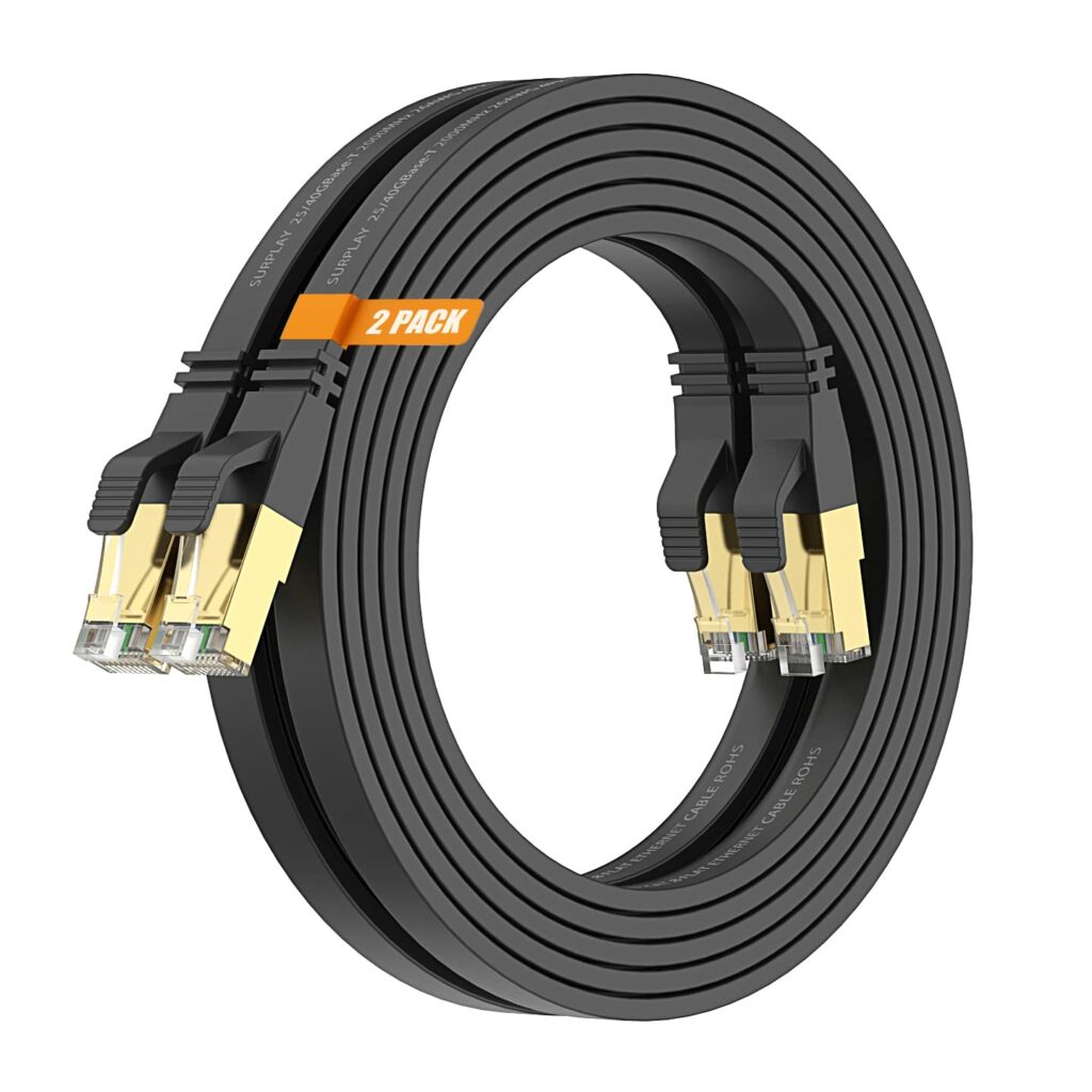 2 pack Ethernet Shielded Black 6FT 40Gbps